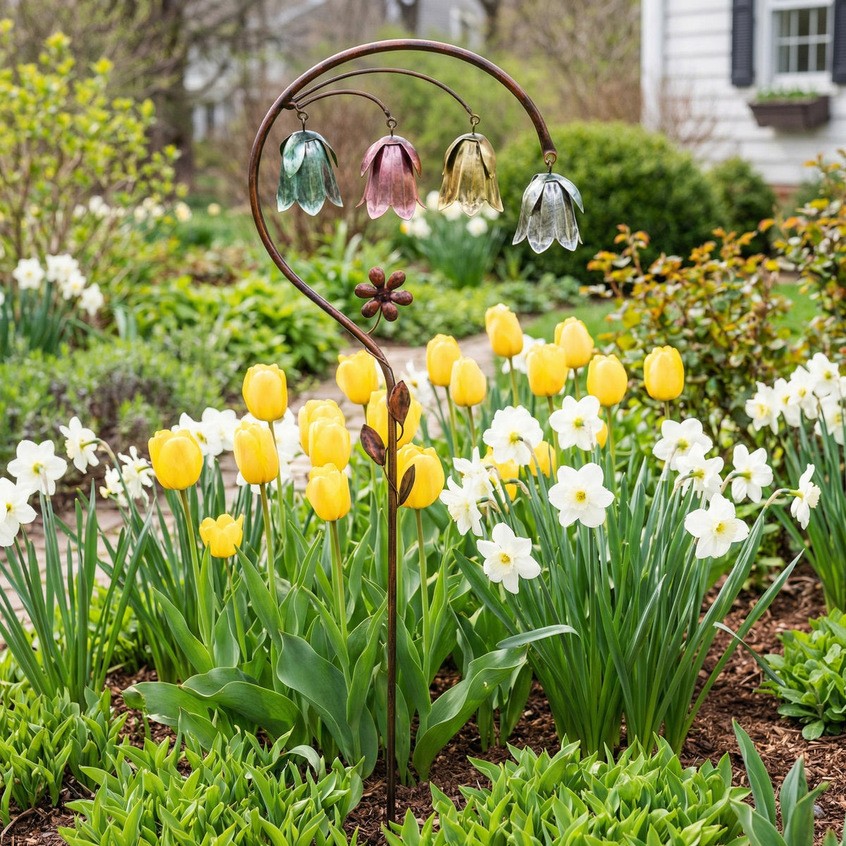 4 Color Metal Lily of the Valley Garden Stake